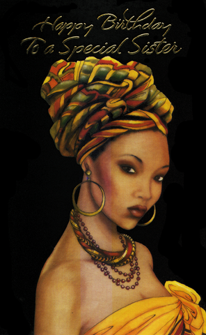 Afro caribbean sister card