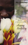 Ethnic birthday card for black Grandma
