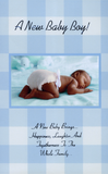 Ethnic greeting card for birth of a baby boy